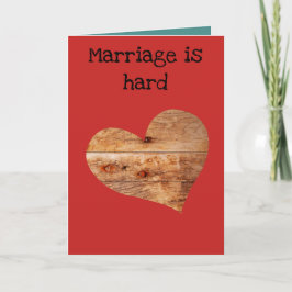 Trouwen is hard wenskaart bedankkaart
