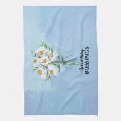 Trouwen Jubileum Boeket van Daisies Blessings Theedoek (Verticaal)