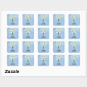 Trouwen Jubileum Boeket van Daisies Blessings Vierkante Sticker (Vel)