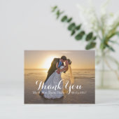 Trouwen Jubileum Dank u Foto Notitie Kaarten (Staand voorkant)