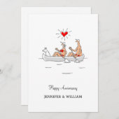 Trouwen Jubileum Getrouwd Paar Hart Kano (Voorkant / Achterkant)