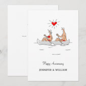 Trouwen Jubileum Getrouwd Paar Hart Kano (Voorkant / Achterkant)