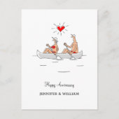 Trouwen Jubileum Getrouwd Paar Hart Kano Briefkaart (Voorkant)