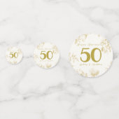 Trouwen Jubileum gouden vintage custom script Confetti (Achterkanten)