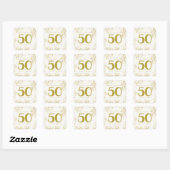 Trouwen Jubileum gouden vintage custom script Vierkante Sticker (Vel)