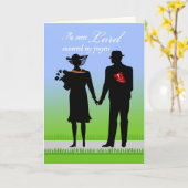 Trouwen Jubileum voor vrouw, Christelijk thema Kaart (Gele Bloem)