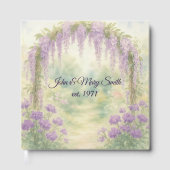 Trouwen Jubileum Wisteria Arch in een tuin Gastenboek (Voorkant)