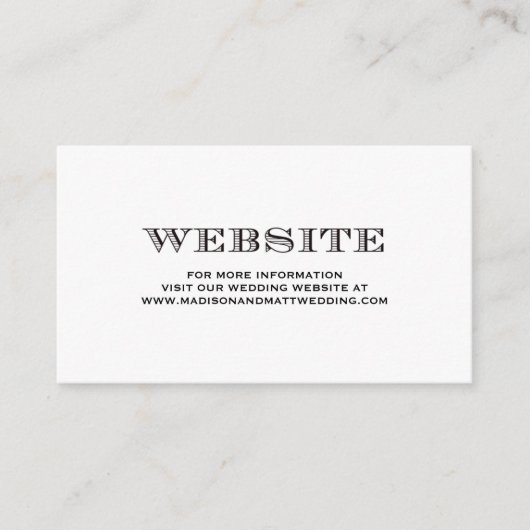 Trouwen | Kaart van de trouwwebsite (Voorkant)