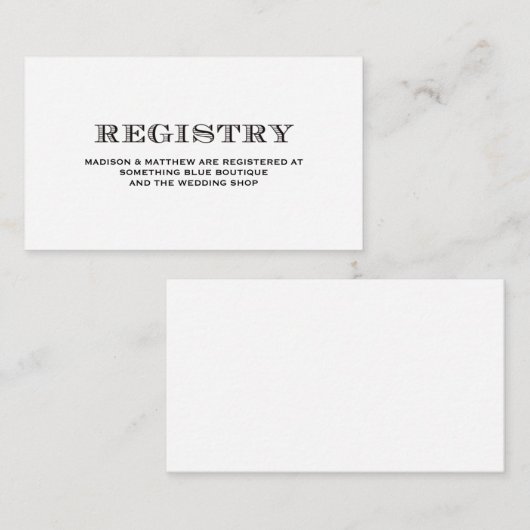 Trouwen | Kaart van het huwelijksregister (Voorkant / Achterkant)