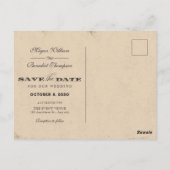 Trouwen kalligrafie gothic save the date briefkaart (Achterkant)