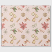 Trouwen Kerstmis Schoonheidssalon Wrapping Paper Cadeaupapier (Vlak)