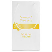 Trouwen Kleine Gift Bag Gele Vlinder Klein Cadeauzakje (Achterkant)