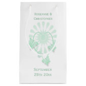 Trouwen Kleine Gift Bag Pepermunt Vlinders Klein Cadeauzakje (Voorkant)