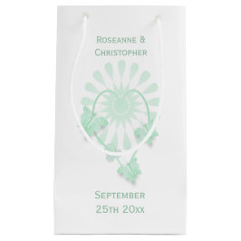 Trouwen Kleine Gift Bag Pepermunt Vlinders Klein Cadeauzakje