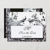 TROUWEN LIEFDEBEBBELS INITIALEN, zwart en wit Kaart (Voorkant / Achterkant)