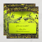 TROUWEN LIEFDEBEBBELS, zwart en wit, geel Kaart (Voorkant / Achterkant)