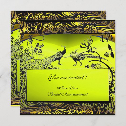 TROUWEN LIEFDEBEBBELS, zwart en wit, geel Kaart (Voorkant / Achterkant)