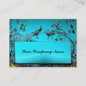 TROUWEN LIEFDESVOGELS, zwart wit, blauw aquamarijn Visitekaartje (Achterkant)