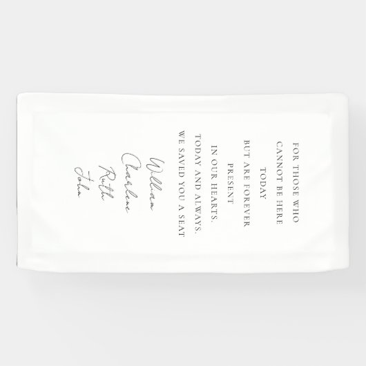 Trouwen, Memorial Banner, Elegant, Script Font Spandoek (Horizontaal)
