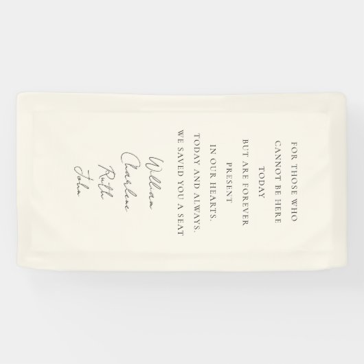 Trouwen, Memorial Banner, Elegant, Script Font Spandoek (Horizontaal)