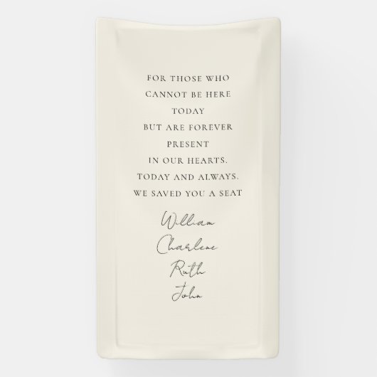 Trouwen, Memorial Banner, Elegant, Script Font Spandoek (Verticaal)