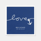 Trouwen met anker Zeevaart 'Tying the Knot' Servet (Voorkant)