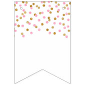 Trouwen met Banner Pink Gold Confetti (Tweede vlag)