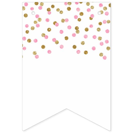 Trouwen met Banner Pink Gold Confetti (Tweede vlag)
