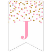 Trouwen met Banner Pink Gold Confetti (Derde vlag)