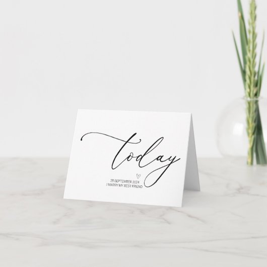 Trouwen met beste vriend om bruidegom van bruid tr kaart (Voorkant)
