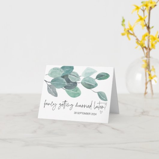 Trouwen met bruidegom vanaf bruidstrouwdag kaart (Gele Bloem)