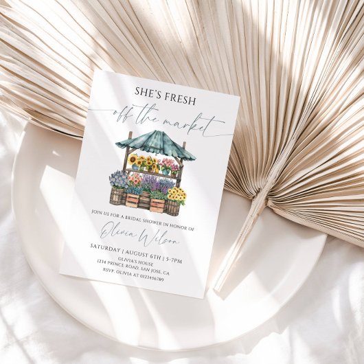 Trouwen met de bruidsshower– Bloemen Kaart