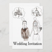 Trouwen met een boer bruiloft uitnodiging (Voorkant / Achterkant)