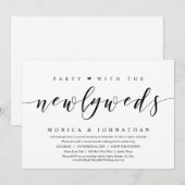 Trouwen met een Elopement-feest met de pasgetrouwd Kaart (Voorkant / Achterkant)