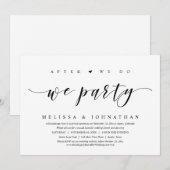 Trouwen met een Elopement, Na We Do, We Party Kaart (Voorkant / Achterkant)