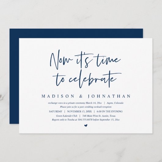 Trouwen met een Elopement, Nu is het Tijd om Uit t Kaart (Voorkant / Achterkant)