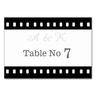 Trouwen met een film thema tafel Kaart