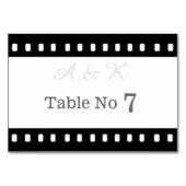 Trouwen met een film thema tafel Kaart (Achterkant)