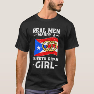 Trouwen met een Puerto Ricaanse vrouw echtgenoot v T-shirt