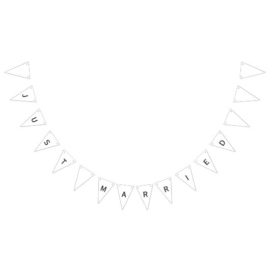 Trouwen met een trouwbanner vlaggetjes (Alle)