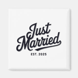 Trouwen met Est 2025 Trouwvrouw Mr. en Mrs. Brid Magneet