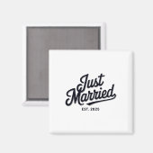 Trouwen met Est 2025 Trouwvrouw Mr. en Mrs. Brid Magneet (Voorkant / Achterkant)