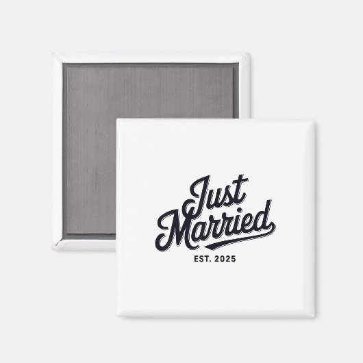 Trouwen met Est 2025 Trouwvrouw Mr. en Mrs. Brid Magneet (Voorkant / Achterkant)