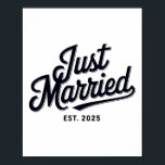 Trouwen met Est 2025 Trouwvrouw Mr. en Mrs. Brid Poster<br><div class="desc">Net getrouwd EST 2025 Trouwvrouw meneer en mevrouw Bruidegom</div>