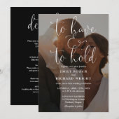 Trouwen met Foto All-in-One Bruiloft Kaart (Voorkant / Achterkant)