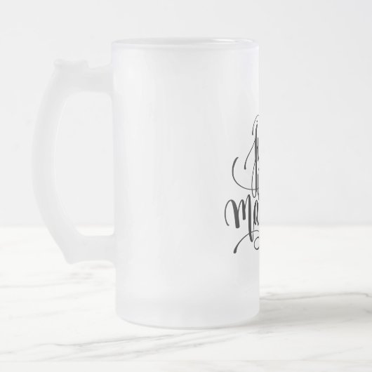 Trouwen met Frosted Glass Beer Mok (Links)