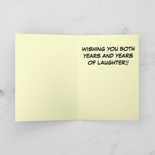 Trouwen met je beste vriend Cartoon Kaart (Binnen)