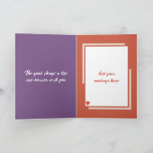 Trouwen met jou bloeit oranje vrouw jubileum kaart (Binnen)