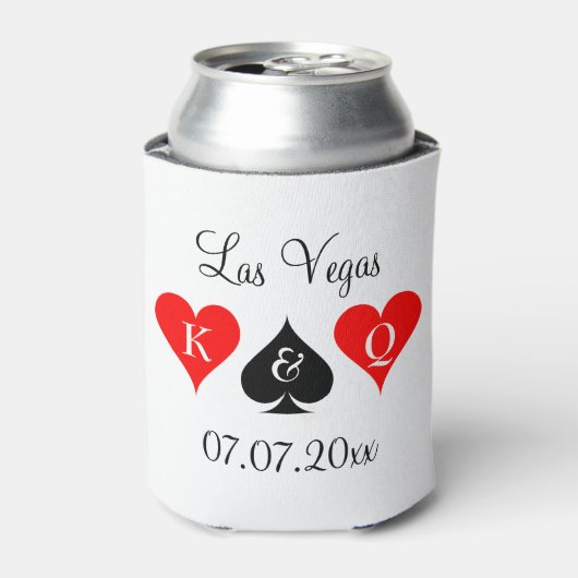 Trouwen met Las Vegas custom bruiloft Blikjeskoeler (Blikje Voorkant)