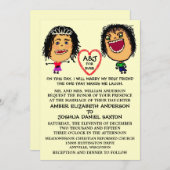 Trouwen met mijn BFF bruiloft uitnodiging (Voorkant / Achterkant)